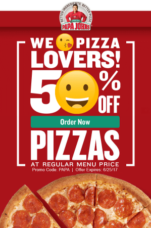 papa johns 50 off